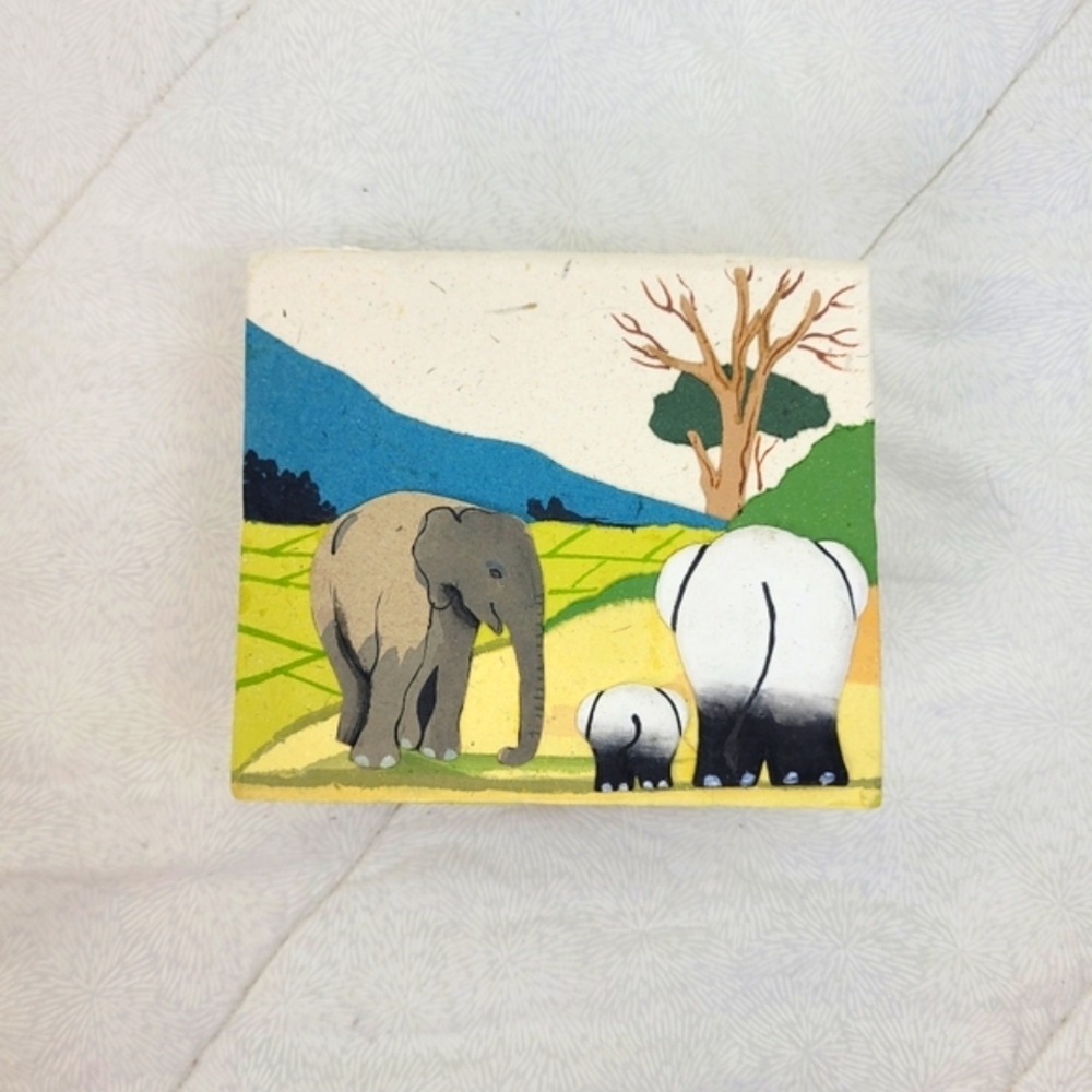 Mr. Ellie Pooh's Elephant Dung Paper In Decorative Box Approximately 4 x 4.5